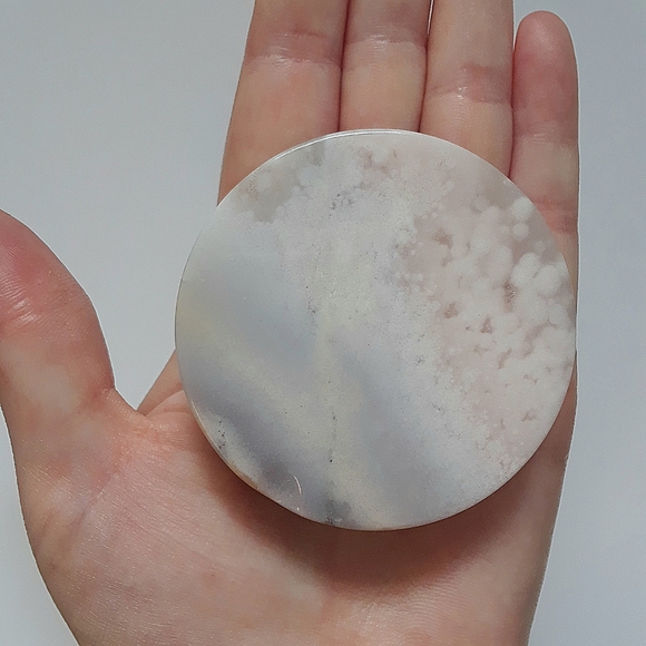 Pink Amethyst Disc *dent* - Picture 1 of 4